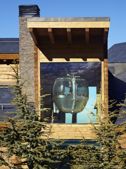 Vista de ventana de un hotel